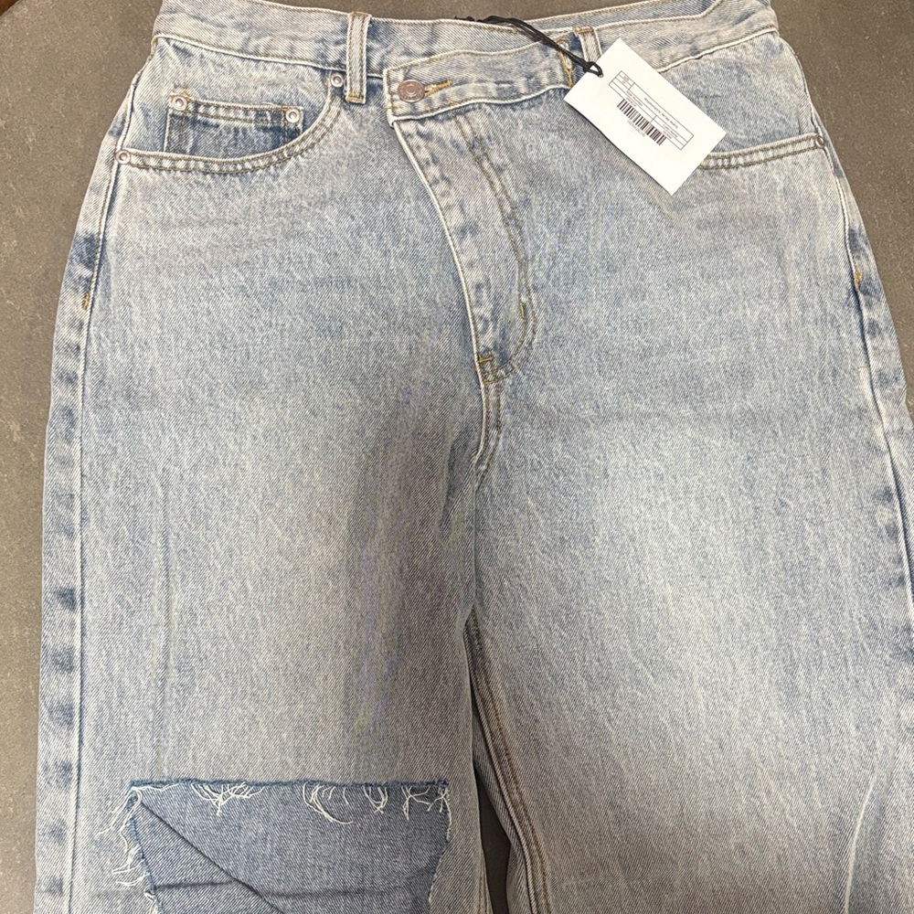 GREY LAB Light Blue Distressed Women Jeans